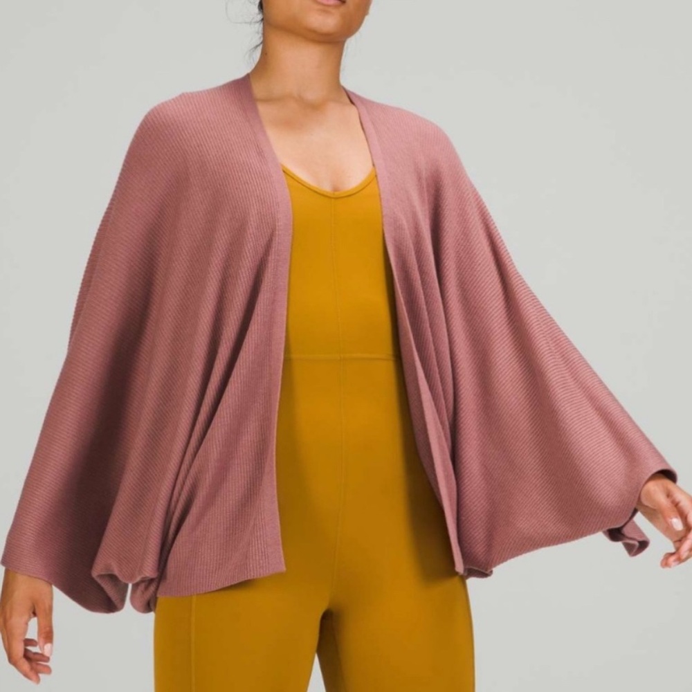 Lululemon Cashlu Knit Textured Wrap Women’s Spiced Chai Color - Small/Medium